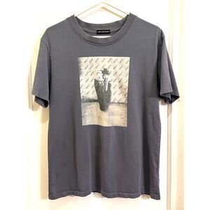 BALENCIAGA Gray Graphic T Shirt Tee Top Shirt Mens Size XL